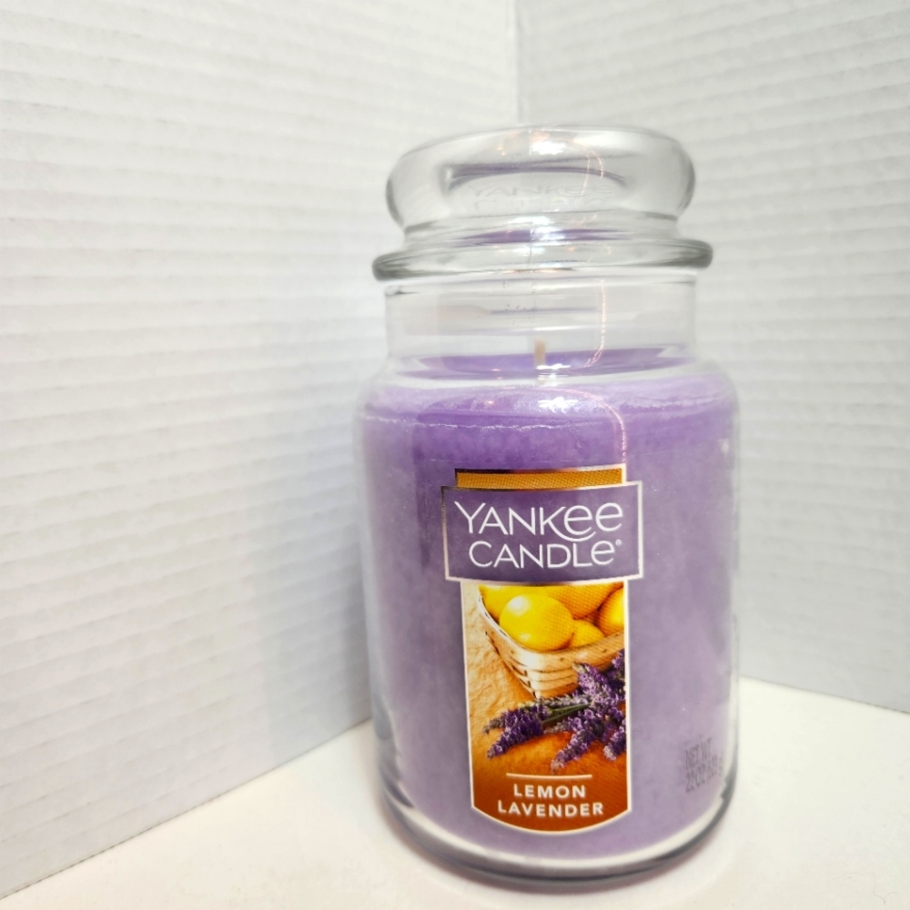🆕️YANKEE CANDLE Lemon Lavender 🪻🍋Large Candle Glass Jar with Lid NEW